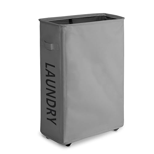 Ehc SlimLine Laundry Linen Basket Bin Bathroom Storage Hamper Basket