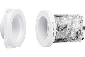 JEEVONY Magnetic Dryer Vent Coupling FR ABS V-0 Dryer Vent Connector Kit Airtight Seal Easy to Clean Quick Connector Including a 2.6ft 4" Duct and two Clamps, White, SDV180