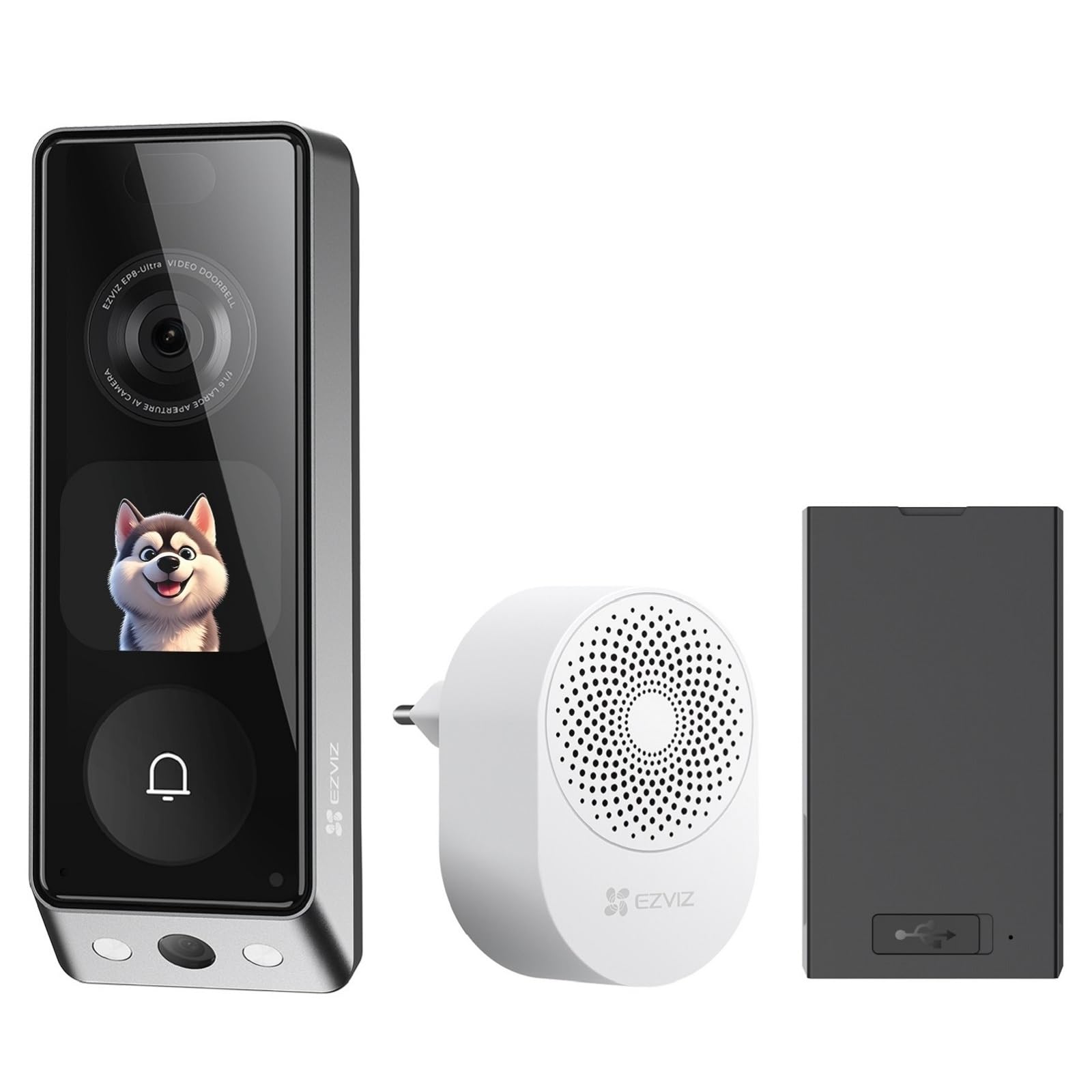 EZVIZ EP8 Ultra WLAN Video Türklingel Kabellos mit Dual-Kamera 6MP+2MP 4