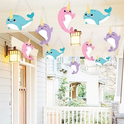 Amazon Com Hanging Narwhal Girl Outdoor Under The Sea Baby