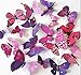 72 Pcs 3D Butterfly Stickers Home Decoration DIY Removable 3D Vivid Special Man-Made Lively Butterfly Art DIY Decor Wall Stickers for Wall Decor Kids Room Bedroom Living Room 6 Colors