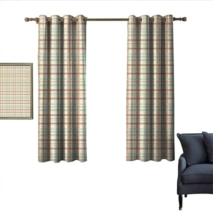 Amazon Com Longbuyer Plaid Blackout Curtains Scottish Country