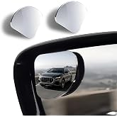 Blind Spot Mirrors 2 Pack, Electroplated Metal Fan-Shaped HD Glass Frameless Convex Side Rear View Mirror, Self-Adhesive Back for Car SUV Truck(style2)