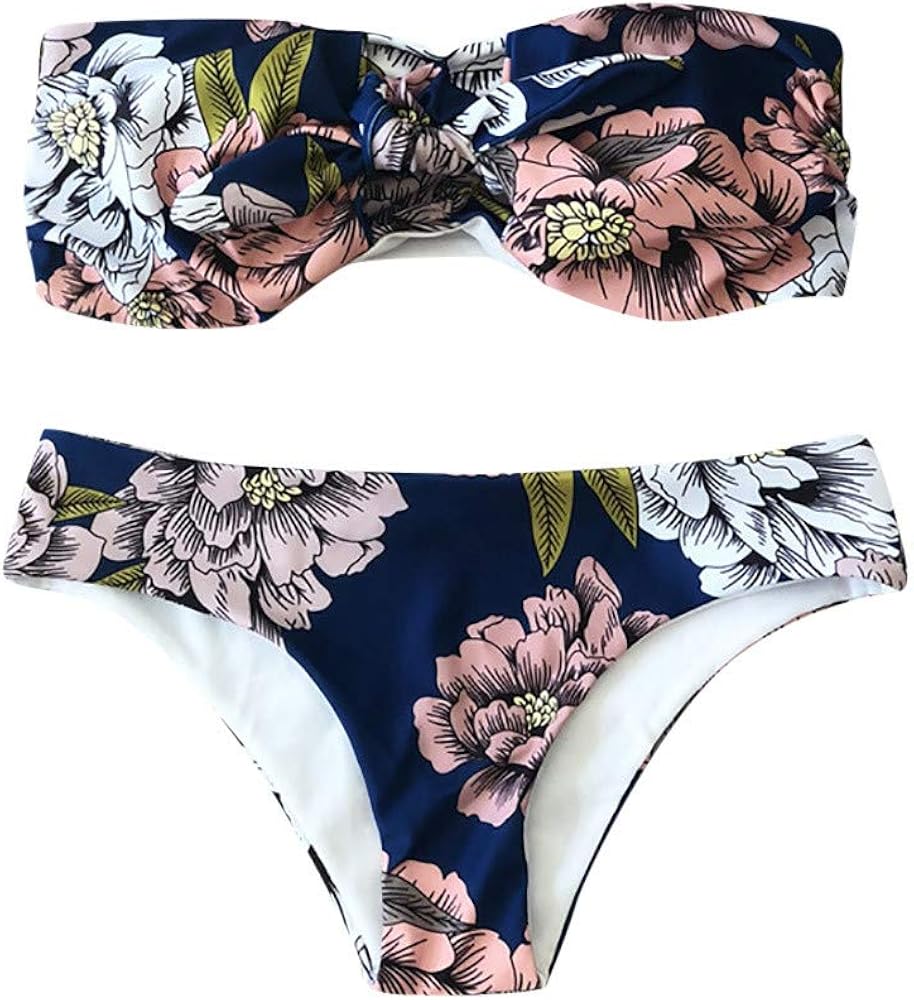 Pinklu Tirantes para Mujer con Cuello BañAdo BañAdor De Dos Piezas Bikini para Mujer Vendaje Hacer Subir Sujetador con Relleno Traje De BañO Playa BañArse: Amazon.es: Ropa y accesorios