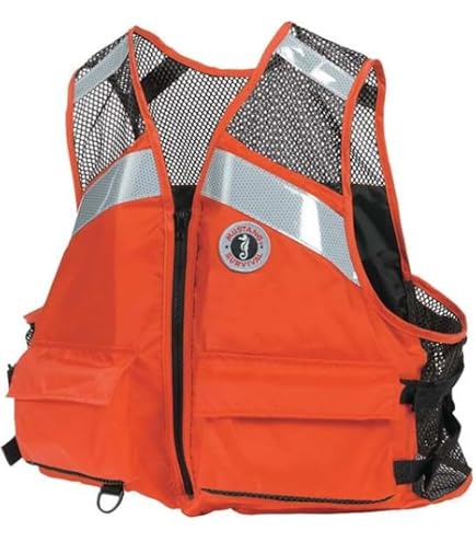 Mustang Survival Life Jacket, L/XL, Orange, Life Jackets & Vests