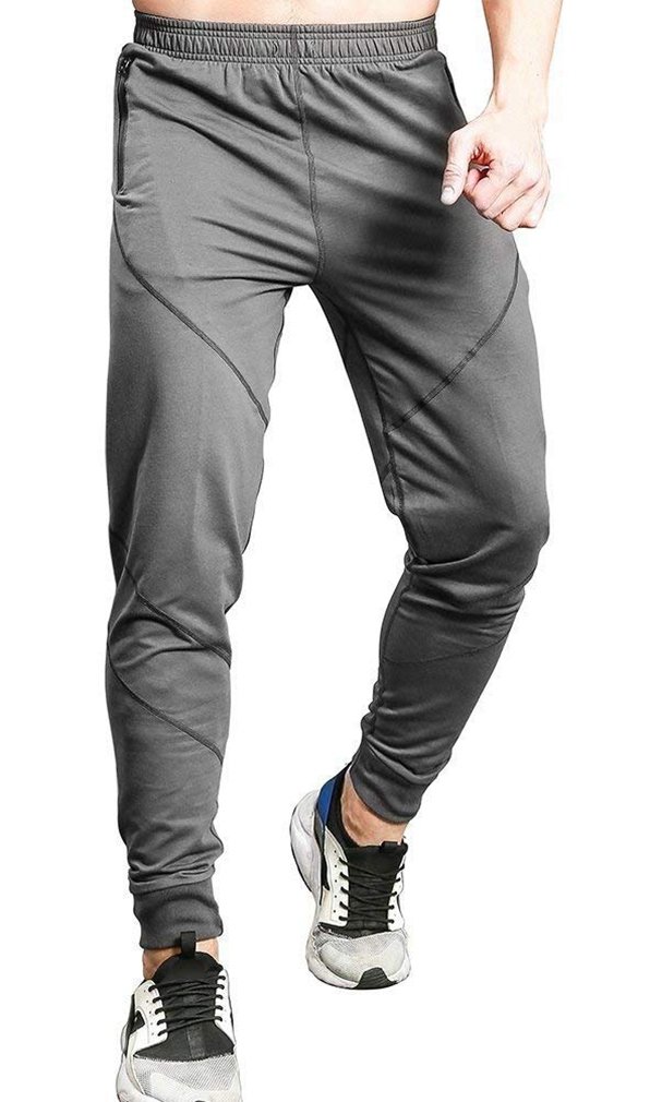 TBMPOYMen's Sweatpants with Zipper Pockets Workout Tapered Joggers for Men Athletic Active Running Pants
