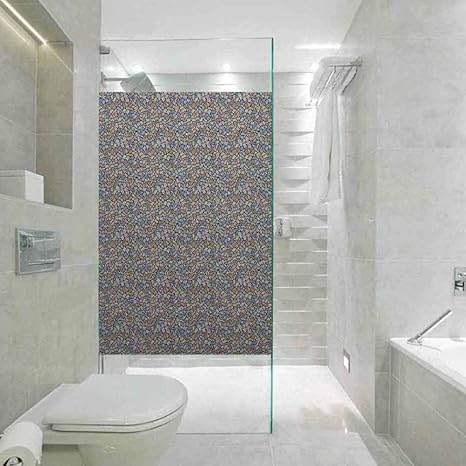 Adhesivo decorativo para ventana de baño de la empresa, película de