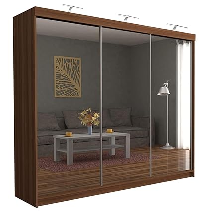 Sliding Wardrobe 4u Modern Full Mirror 3 Sliding Door Wardrobe