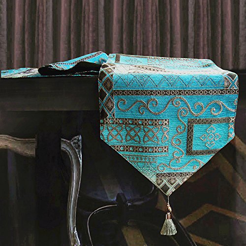 Artbisons Table Runner Blue Abstract 72x13