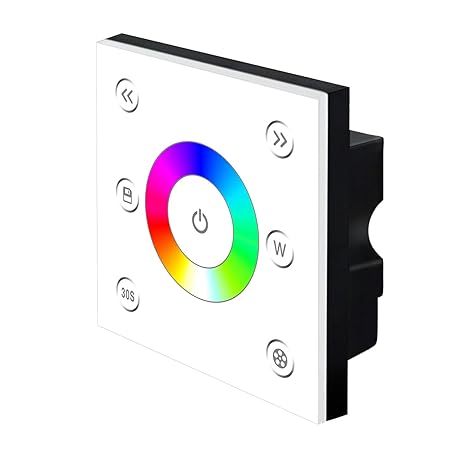 Wall-mounted RGBW Controller DMX Touch Panel Full Color RGBW Dimmer Controller LED Strip Lighting Single Zone AC85V-265V