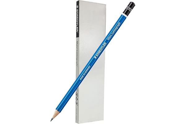 STAEDTLER Mars Lumograph 2B Graphite Art Drawing Pencil, 6 Pencils | for Sketching and Shading, Break-Resistant Premium Woodc