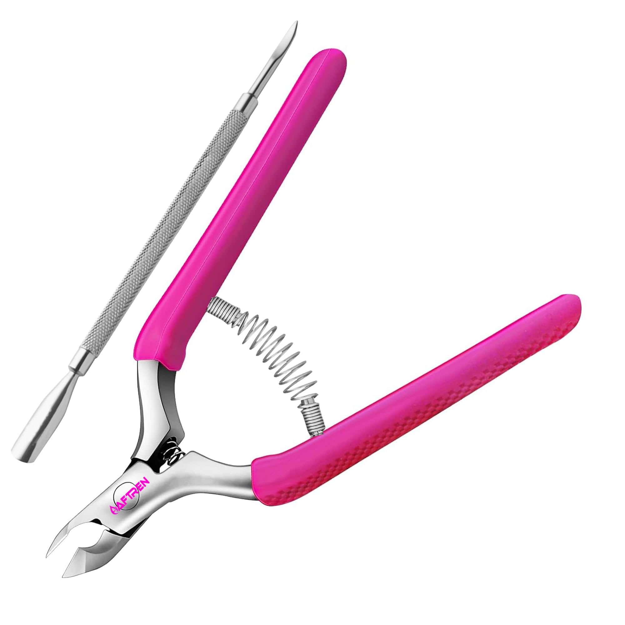 Professional Cuticle Nipper Sharp Stainless Steel Cuticle Scissors Non-Slip Handle Precisely Removing Excess Cuticles and Dead Skin (Purpul, 4 Inch)