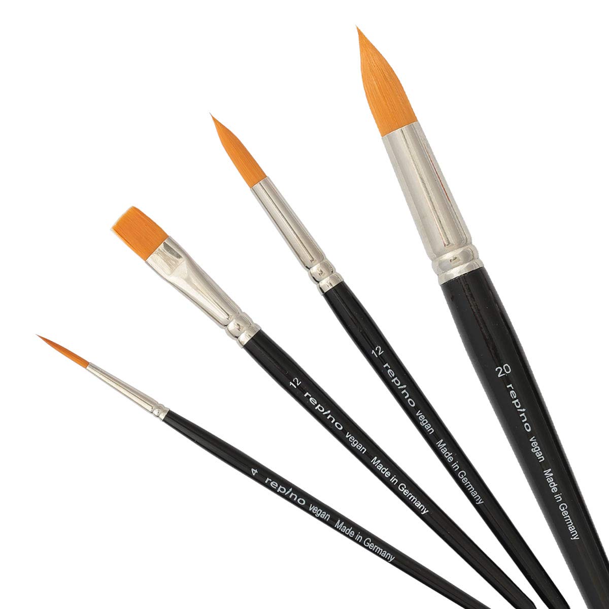 Repino Watercolor Artitsts Brush Vegan Set of 4 - Handmade in Germany