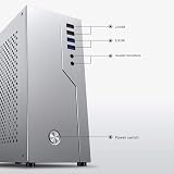 Lodokdre Mini ITX Aluminum HTPC Office Desktop PC Case Single Slot PCIE Silver view 7