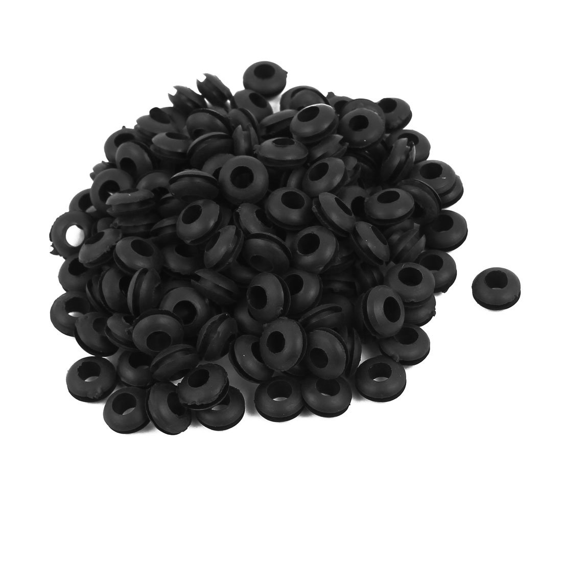 Sourcingmap Rubber Armature Bar Electric Cable Protector Ring Wiring Grommets 4mm Inner Dia 150pcs Black