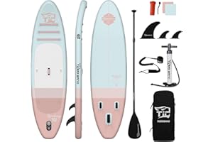 TIGERXBANG 11'6"/11'/10' Inflatable Paddle Board with Complete Accessories, Versatile Premium Paddle Boards for Adults/Youth, Stand Up Paddle Board Polar/Wave/Sunny Wave Collection