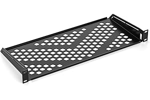 ATOM NEXUS 1U Rack Shelf, Vented Cantilever Universal Rack Mount Shelf, 8" Deep, Heavy-Duty Server Rack Shelf for 19" Equipment Rack & Cabinet, 50 lbs Capacity