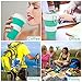 CREATELIFE Collapsible Travel Cup - Multifunctional Silicone Folding Camping Cup Sport bottle with Lids - Expandable Scald-proof Drinking Cup - BPA Free, Portable Bottle (Teal)