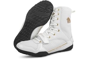 THESTRON Men's Professional Boxing Wrestling Shoes Breathable Fighting Training Boots Male Combat Shoes Man High Top Fitness Sports Sneakers