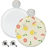 2 Pack Sublimation Hip Flask Blanks with Leakproof Funnel 5 OZ Stainless Steel Liquor Flask Heat Transfer Portable Wine Flask Containers for Wedding Party Christmas Gift