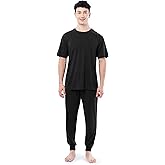 Fruit of the Loom mens 360 Stretch Crewneck Top and Jogger Pant Sleep Pajama Set