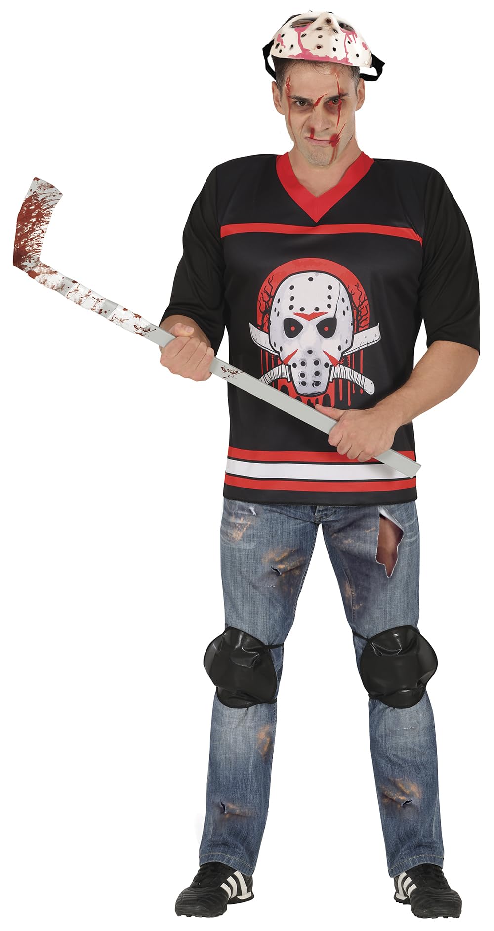 FIESTAS GUIRCA Hockey Assassin Halloween Costume for Men - Mens Fancy Dress Costumes Adult including Mask Size L 42-44