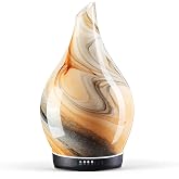 Porseme Essential Oil Diffuser 280ml Handmade Glass Diffuser 7H Runtime | Handmade Glass Aroma Diffuser, 7-color LED Light, Quiet Operation, Auto Shut-off, Aromatherapy for Home, Bedroom and Gifts