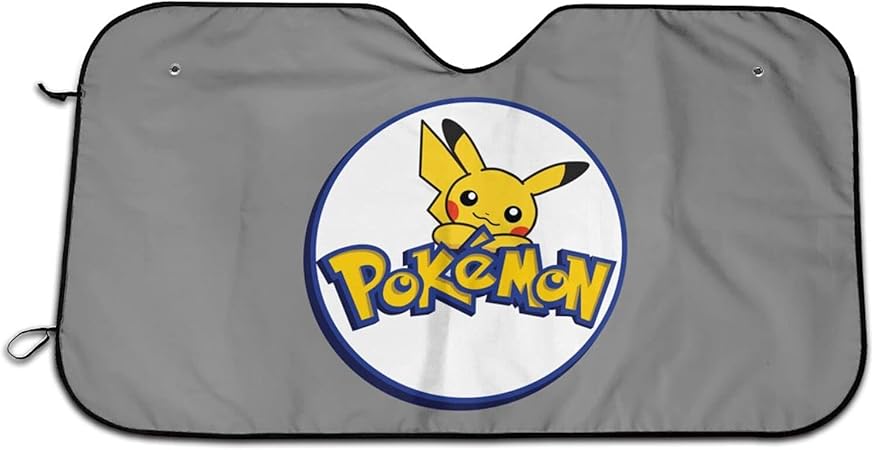Amazon 車のフロントガラスのサンバイザー ピカチュウ 2 ット紫外線対策 日焼け防止 カーフロント 車用サンシェード 折り畳み 日除け 車用品 便利な収納 断熱 アンチ紫外線 アンチサン シェーディング プライバシー保護 ガラス保護 130x70cm サンシェード 車 バイク
