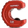 HAUTMEC Pro 1/2 Inch Automatic Copper Tube Cutter - 1/2 in. Maximum Nominal Pipe Capacity (5/8 in. Outer Diameter), for Copper, Aluminum, Brass Tube and Thin-wall Conduit, HT0215-PL