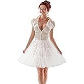 Shimaly Women's Short Length Petticoat Above Knee Underskirt Half Slip Crinoline