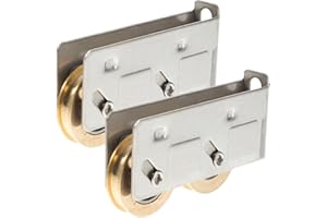 ULTECHNOVO Patio Door Rollers Replacement Sliding Door Wheels 2.87 Inch Copper Hardware Durable Sliding Door Roller for Glass