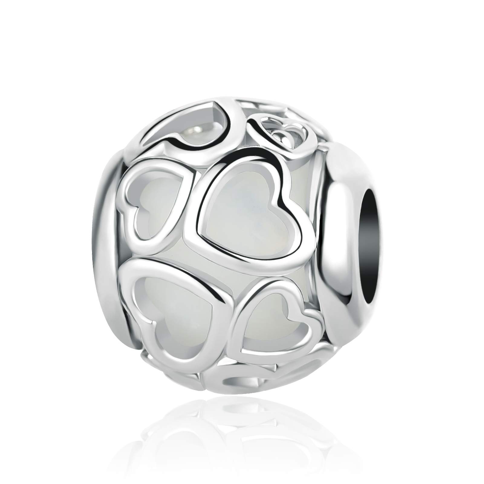 SBI Jewelry Infinity Symbol I Love You Heart Bead Charm Compatible with Pandora Charm Bracelet Gift Jewellery