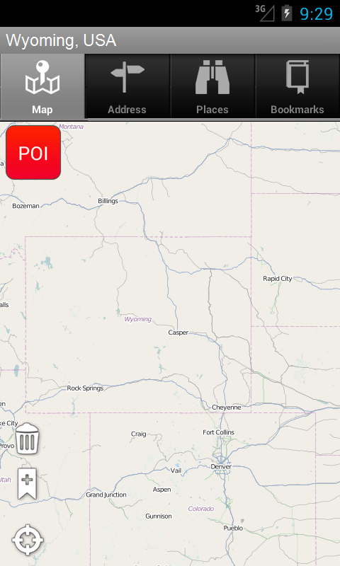 Wyoming, USA Onboard Map: Mobile GPS Apps