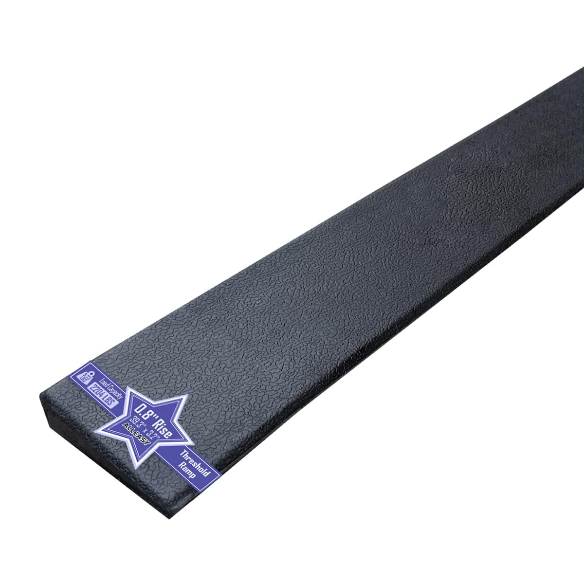 Photo 1 of 0.8'' Rise Rubber Threshold Ramp - 2204 LBS Capacity, Non-Slip, Cuttable & Adjustable - Handicap Ramp for Wheelchair Scooter Stroller - Driveway Curb Ramps for Doorways 0.8" Rise (39.3"x3.2")