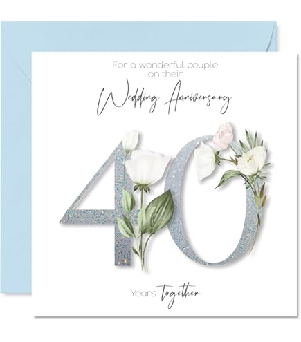 Belles Cartes De 40e Anniversaire De Mariage En Argent Pour Homme Et
