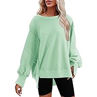 Hixiaohe Women's Oversized Crewneck Sweatshirts Casual Long