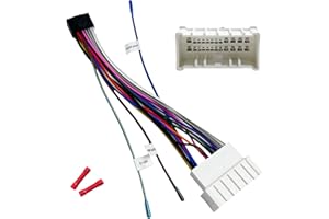 WILDTUNDRA 16Pin ISO Aftermarket Radio Harness Adapter for Hyundai 2006-2008 KIA 2005-2008, 16Pin Android Car Stereo Wiring Harness with SWC Reverse Cable for Accent Azera Elantra Optima Rio Rondo Sedona