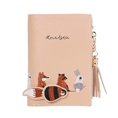 Innersetting Coin Purse Women Animal Print Short Wallet Tassel Card Holder Clutch Bags