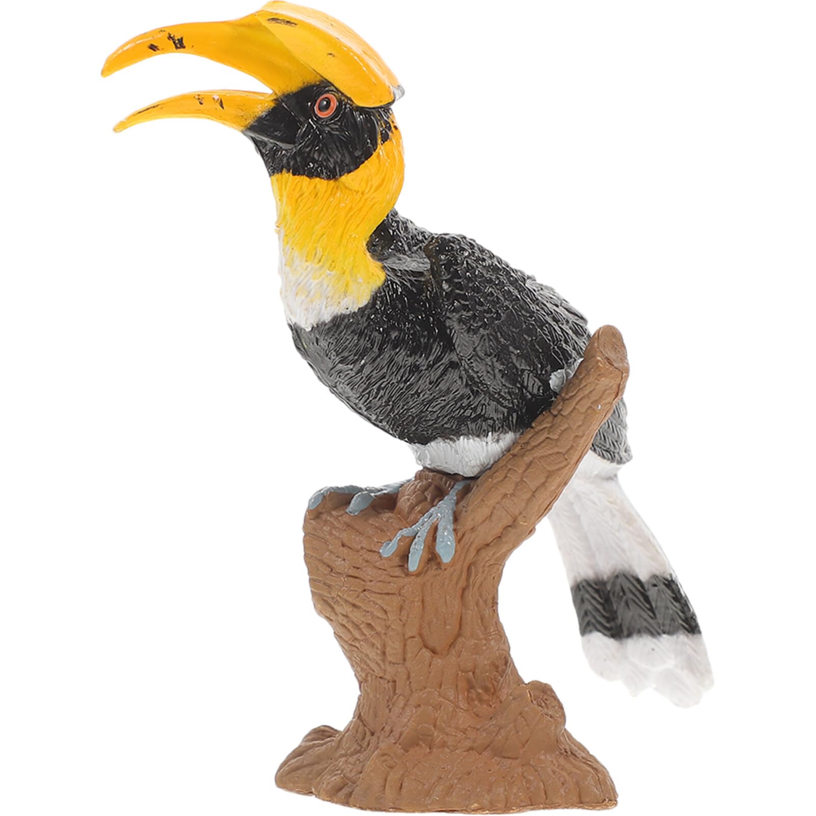 Vaguelly Lifelike Hornbill Model Garden Ornament Realistic Artificial Bird for Home Decor for Indoor Outdoor Spaces Easy to Clean Maintain