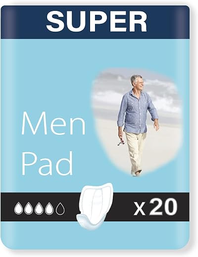 ViraCare 20 x Incontinence Pads for Men with Adhesive Strip - Anatomical Shaped