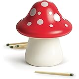 Genuine Fred Merry Mushroom, Decorative Ceramic Match Striker and Storage