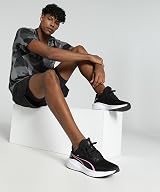 PUMA Skyrocket Lite Road Running Shoes Unisex 4 UK Black Fast Pink White view 2