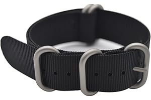 ArtStyle Watch Band with Colorful Nylon Material Strap and Heavy Duty Brushed Buckle