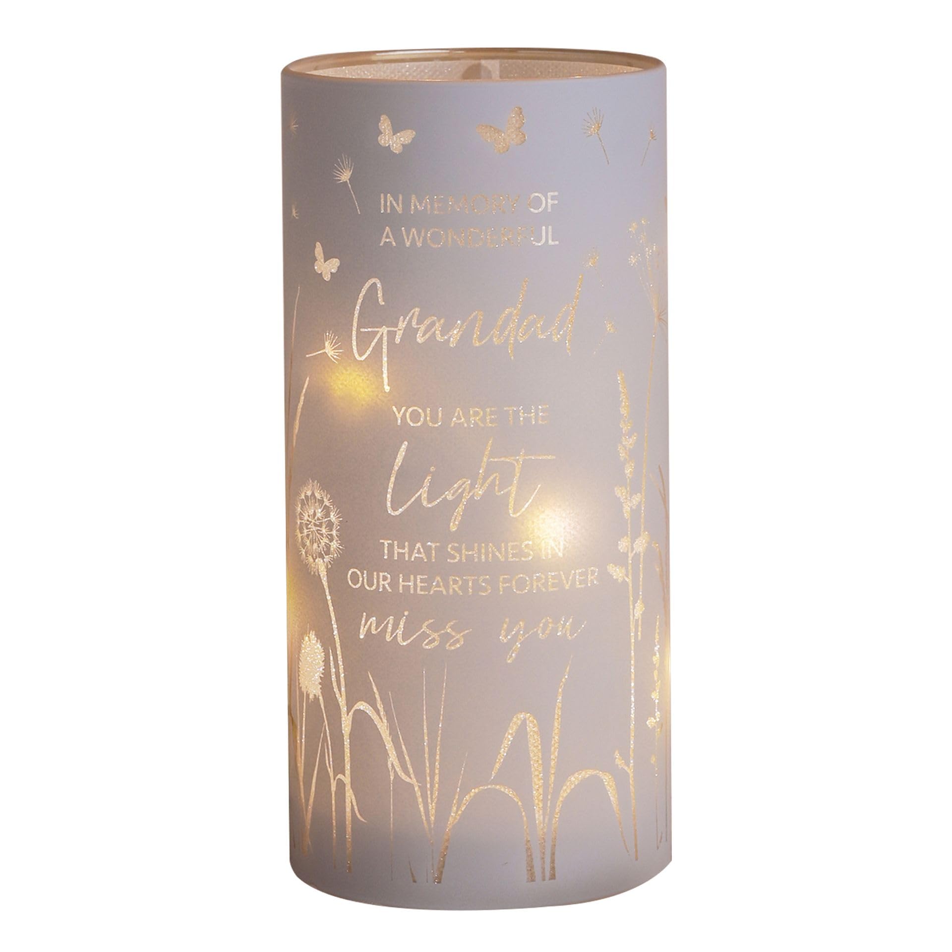 Widdop Thoughts of You LED Memorial Tube Light - Grandad - Commemorative Light Present Memory Sentimental Message