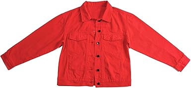 short red denim jacket