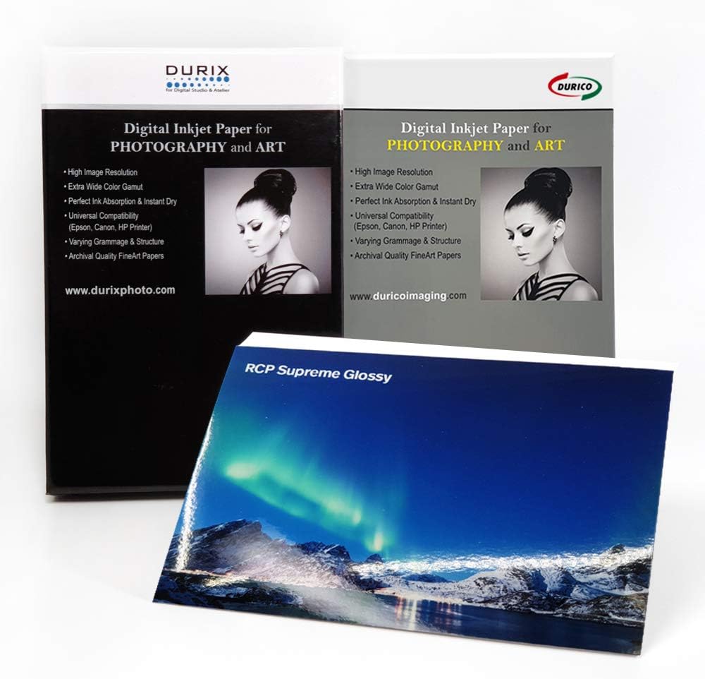 RCP Supreme Glossy 300gsm Digital Inkjet Paper for Photography and Art (8.5 x 11/ 25 sheets)