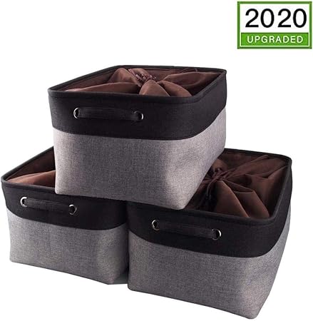 GSWF_OOEFC Kleine Leinwand Aufbewahrungsbox Stoff Aufbewahrungskorb mit