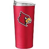 Logo Brands NCAA 20 oz Powder Coat Stainless Tumbler -Double-Wall Insulated Everday Tumbler for Hot or Cold Drinks, High Lip Lid, Team Color