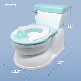 Jool Baby Real Feel Potty with Wipes Storage Transition Seat Aqua view 3