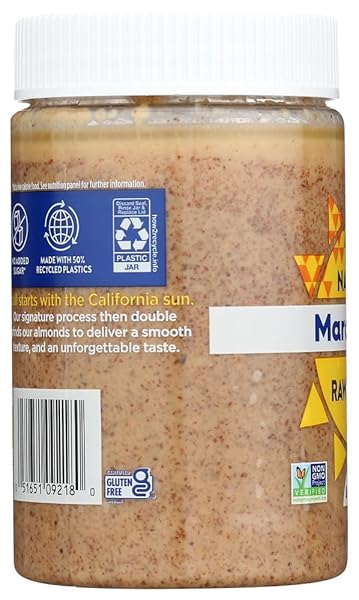 MARANATHA NATURAL CREAMY RAW ALMOND BUTTER, 16 OUNCE JAR